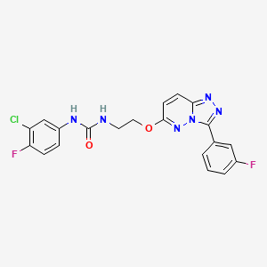 molecular formula C20H15ClF2N6O2 B3402875 1-(3-Chloro-4-fluorophenyl)-3-(2-{[3-(3-fluorophenyl)-[1,2,4]triazolo[4,3-b]pyridazin-6-yl]oxy}ethyl)urea CAS No. 1060357-51-8