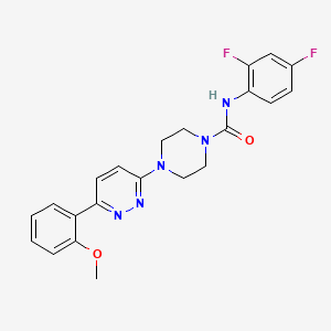 molecular formula C22H21F2N5O2 B3402891 N-(2,4-difluorophenyl)-4-[6-(2-methoxyphenyl)pyridazin-3-yl]piperazine-1-carboxamide CAS No. 1070958-12-1
