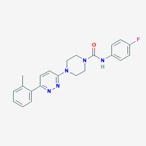 molecular formula C22H22FN5O B3402897 N-(4-fluorophenyl)-4-[6-(2-methylphenyl)pyridazin-3-yl]piperazine-1-carboxamide CAS No. 1070959-03-3