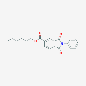 molecular formula C21H21NO4 B340297 Hexyl 1,3-dioxo-2-phenylisoindole-5-carboxylate 