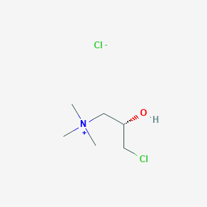 molecular formula C6H15Cl2NO B034030 (S)-(-)-(3-Chloro-2-hydroxypropyl)trimethylammonium chloride CAS No. 101396-91-2