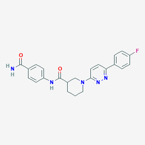 molecular formula C23H22FN5O2 B3403183 N-(4-carbamoylphenyl)-1-[6-(4-fluorophenyl)pyridazin-3-yl]piperidine-3-carboxamide CAS No. 1105232-36-7