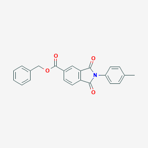 molecular formula C23H17NO4 B340322 Benzyl 2-(4-methylphenyl)-1,3-dioxoisoindole-5-carboxylate 
