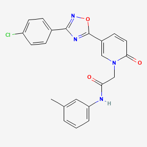 molecular formula C22H17ClN4O3 B3403424 2-{5-[3-(4-chlorophenyl)-1,2,4-oxadiazol-5-yl]-2-oxo-1,2-dihydropyridin-1-yl}-N-(3-methylphenyl)acetamide CAS No. 1113105-82-0