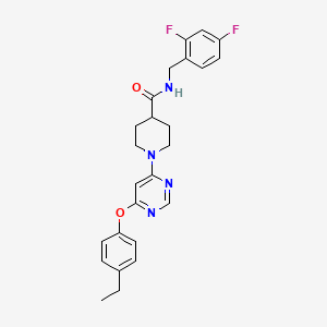 molecular formula C25H26F2N4O2 B3403491 N-[(2,4-difluorophenyl)methyl]-1-[6-(4-ethylphenoxy)pyrimidin-4-yl]piperidine-4-carboxamide CAS No. 1115999-09-1