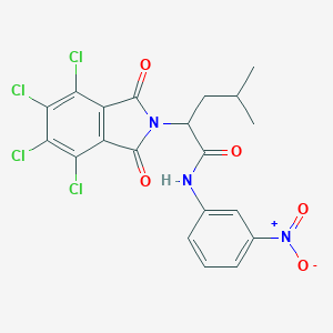 molecular formula C20H15Cl4N3O5 B340370 N-{3-nitrophenyl}-4-methyl-2-(4,5,6,7-tetrachloro-1,3-dioxo-1,3-dihydro-2H-isoindol-2-yl)pentanamide 