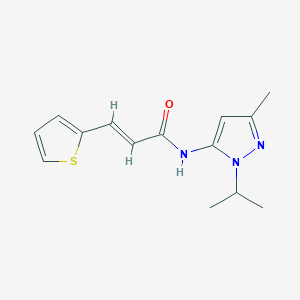 molecular formula C14H17N3OS B3403735 (2E)-N-[3-methyl-1-(propan-2-yl)-1H-pyrazol-5-yl]-3-(thiophen-2-yl)prop-2-enamide CAS No. 1173339-07-5