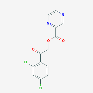 molecular formula C13H8Cl2N2O3 B340378 2-(2,4-Dichlorophenyl)-2-oxoethyl 2-pyrazinecarboxylate 
