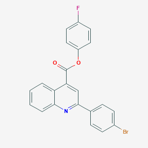 molecular formula C22H13BrFNO2 B340382 4-Fluorophenyl 2-(4-bromophenyl)-4-quinolinecarboxylate 
