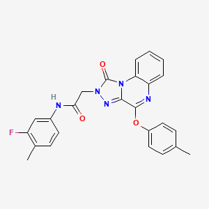 molecular formula C25H20FN5O3 B3403909 N-(3-fluoro-4-methylphenyl)-2-[4-(4-methylphenoxy)-1-oxo-1H,2H-[1,2,4]triazolo[4,3-a]quinoxalin-2-yl]acetamide CAS No. 1189448-51-8