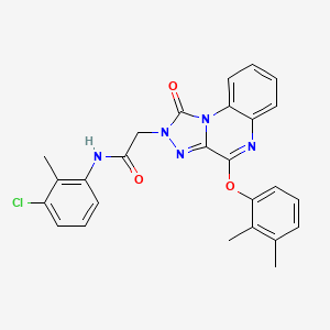 molecular formula C26H22ClN5O3 B3403959 N-(3-chloro-2-methylphenyl)-2-[4-(2,3-dimethylphenoxy)-1-oxo-1H,2H-[1,2,4]triazolo[4,3-a]quinoxalin-2-yl]acetamide CAS No. 1189692-77-0