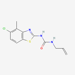 molecular formula C12H12ClN3OS B3404163 1-(5-chloro-4-methyl-1,3-benzothiazol-2-yl)-3-(prop-2-en-1-yl)urea CAS No. 1207025-81-7