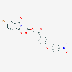 molecular formula C24H15BrN2O8 B340417 2-[4-(4-NITROPHENOXY)PHENYL]-2-OXOETHYL 2-(5-BROMO-1,3-DIOXO-1,3-DIHYDRO-2H-ISOINDOL-2-YL)ACETATE 