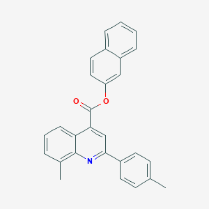 molecular formula C28H21NO2 B340447 Naphthalen-2-yl 8-methyl-2-(4-methylphenyl)quinoline-4-carboxylate 