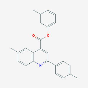 molecular formula C25H21NO2 B340448 3-Methylphenyl 6-methyl-2-(4-methylphenyl)-4-quinolinecarboxylate 