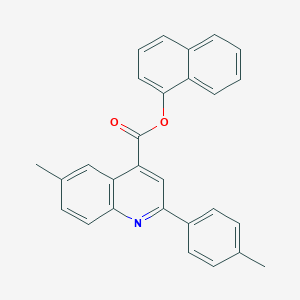 molecular formula C28H21NO2 B340457 Naphthalen-1-yl 6-methyl-2-(4-methylphenyl)quinoline-4-carboxylate 