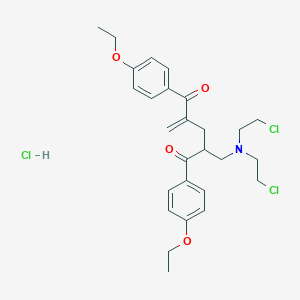 1,5-Pentanedione, 2-((bis(2-chloroethyl)amino)methyl)-1,5-bis(p-ethoxyphenyl)-4-methylene-, hydrochloride