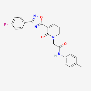 molecular formula C23H19FN4O3 B3404836 N-(4-ethylphenyl)-2-(3-(3-(4-fluorophenyl)-1,2,4-oxadiazol-5-yl)-2-oxopyridin-1(2H)-yl)acetamide CAS No. 1251599-19-5