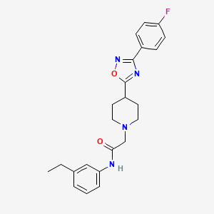 molecular formula C23H25FN4O2 B3404864 N-(3-ethylphenyl)-2-{4-[3-(4-fluorophenyl)-1,2,4-oxadiazol-5-yl]piperidin-1-yl}acetamide CAS No. 1251603-35-6