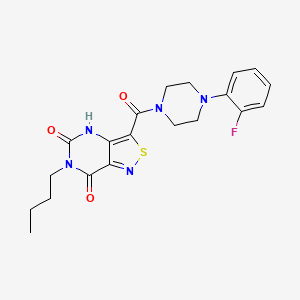 molecular formula C20H22FN5O3S B3405051 6-butyl-3-[4-(2-fluorophenyl)piperazine-1-carbonyl]-4H,5H,6H,7H-[1,2]thiazolo[4,3-d]pyrimidine-5,7-dione CAS No. 1251696-53-3