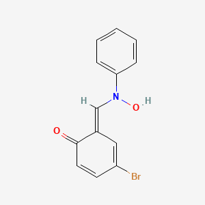 molecular formula C13H10BrNO2 B3405130 (6E)-4-bromo-6-[(N-hydroxyanilino)methylidene]cyclohexa-2,4-dien-1-one CAS No. 1262050-21-4