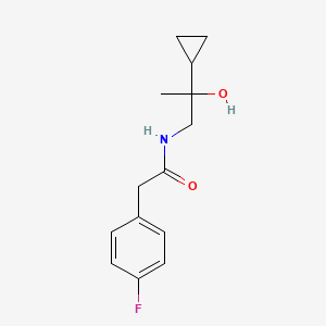 molecular formula C14H18FNO2 B3405177 Benzeneacetamide, N-(2-cyclopropyl-2-hydroxypropyl)-4-fluoro- CAS No. 1286719-95-6