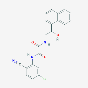 molecular formula C21H16ClN3O3 B3405369 N-(5-chloro-2-cyanophenyl)-N'-[2-hydroxy-2-(naphthalen-1-yl)ethyl]ethanediamide CAS No. 1351591-52-0