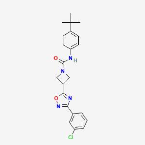 molecular formula C22H23ClN4O2 B3405431 N-(4-tert-butylphenyl)-3-[3-(3-chlorophenyl)-1,2,4-oxadiazol-5-yl]azetidine-1-carboxamide CAS No. 1351660-76-8