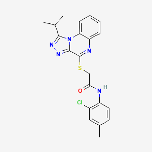 molecular formula C21H20ClN5OS B3405468 N-(2-chloro-4-methylphenyl)-2-{[1-(propan-2-yl)-[1,2,4]triazolo[4,3-a]quinoxalin-4-yl]sulfanyl}acetamide CAS No. 1358475-74-7