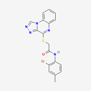 molecular formula C18H14BrN5OS B3405478 N-(2-BROMO-4-METHYLPHENYL)-2-{[1,2,4]TRIAZOLO[4,3-A]QUINOXALIN-4-YLSULFANYL}ACETAMIDE CAS No. 1359004-99-1