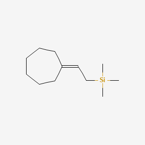 molecular formula C12H24Si B3405513 (2-Cycloheptylideneethyl)trimethylsilane CAS No. 138061-12-8