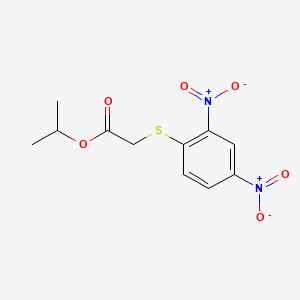 molecular formula C11H12N2O6S B3405537 Acetic acid, ((2,4-dinitrophenyl)thio)-, 1-methylethyl ester CAS No. 139359-11-8