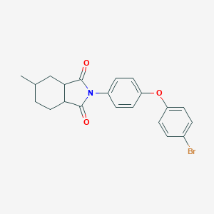 molecular formula C21H20BrNO3 B340555 2-[4-(4-bromophenoxy)phenyl]-5-methylhexahydro-1H-isoindole-1,3(2H)-dione 