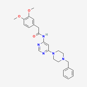 molecular formula C25H29N5O3 B3405607 N-[6-(4-benzylpiperazin-1-yl)pyrimidin-4-yl]-2-(3,4-dimethoxyphenyl)acetamide CAS No. 1396849-85-6
