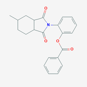 molecular formula C22H21NO4 B340568 2-(5-methyl-1,3-dioxooctahydro-2H-isoindol-2-yl)phenyl benzoate 