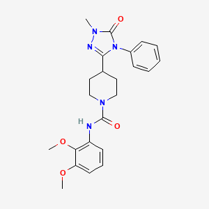 molecular formula C23H27N5O4 B3405700 N-(2,3-dimethoxyphenyl)-4-(1-methyl-5-oxo-4-phenyl-4,5-dihydro-1H-1,2,4-triazol-3-yl)piperidine-1-carboxamide CAS No. 1421443-85-7