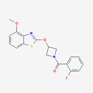 (2-Fluorophenyl)(3-((4-methoxybenzo[d]thiazol-2-yl)oxy)azetidin-1-yl)methanone