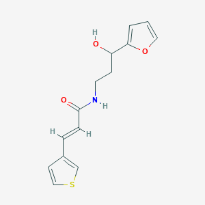 (E)-N-(3-(furan-2-yl)-3-hydroxypropyl)-3-(thiophen-3-yl)acrylamide
