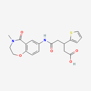 5-((4-Methyl-5-oxo-2,3,4,5-tetrahydrobenzo[f][1,4]oxazepin-7-yl)amino)-5-oxo-3-(thiophen-2-yl)pentanoic acid