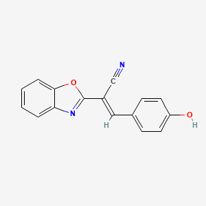 (2E)-2-(1,3-benzoxazol-2-yl)-3-(4-hydroxyphenyl)prop-2-enenitrile