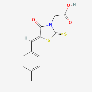 2-[(5Z)-5-[(4-methylphenyl)methylidene]-4-oxo-2-sulfanylidene-1,3-thiazolidin-3-yl]acetic acid