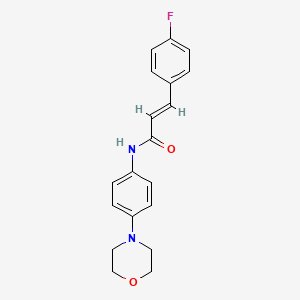 molecular formula C19H19FN2O2 B3405878 (2E)-3-(4-fluorophenyl)-N-[4-(morpholin-4-yl)phenyl]prop-2-enamide CAS No. 1616611-37-0