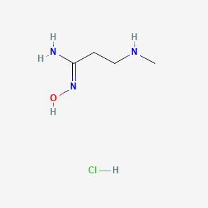 molecular formula C4H12ClN3O B3405902 (1Z)-N'-hydroxy-3-(methylamino)propanimidamide CAS No. 16387-48-7