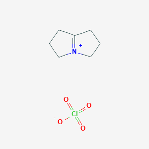 molecular formula C7H12ClNO4 B3405907 Pyrrolizinium, 1,2,3,5,6,7-hexahydro-, perchlorate CAS No. 16853-10-4