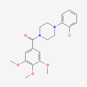 molecular formula C20H23ClN2O4 B3405925 [4-(2-Chlorophenyl)piperazin-1-yl]-(3,4,5-trimethoxyphenyl)methanone CAS No. 17766-64-2