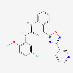 1-(5-Chloro-2-methoxyphenyl)-3-(2-((3-(pyridin-3-yl)-1,2,4-oxadiazol-5-yl)methyl)phenyl)urea