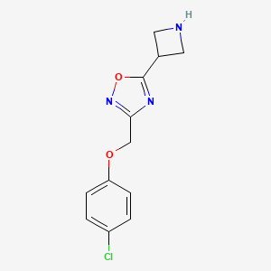 5-(Azetidin-3-yl)-3-((4-chlorophenoxy)methyl)-1,2,4-oxadiazole
