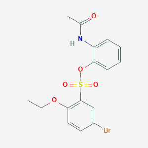 2-Acetamidophenyl 5-bromo-2-ethoxybenzene-1-sulfonate