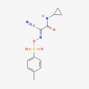 (2E)-2-cyano-N-cyclopropyl-2-({[(4-methylphenyl)sulfonyl]oxy}imino)acetamide