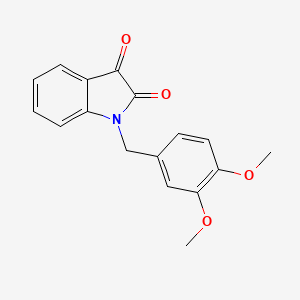 molecular formula C17H15NO4 B3406263 1-(3,4-Dimethoxybenzyl)indoline-2,3-dione CAS No. 26960-67-8
